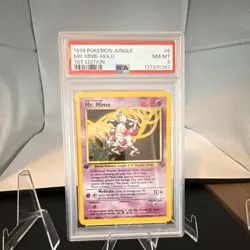 Pokemon TCG Mr. Mime Jungle 06/64 Holo Rare 1st Edition PSA 8 Basic 40 HP - Image 2