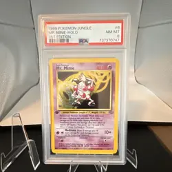 Pokemon TCG Mr. Mime Jungle 06/64 Holo Rare 1st Edition PSA 8 Basic 40 HP - Image 3