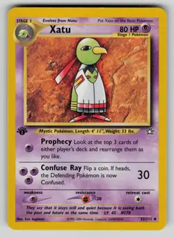 Xatu 52/111 Uncommon Neo Genesis Pokemon 1st Edition NM - Image 1