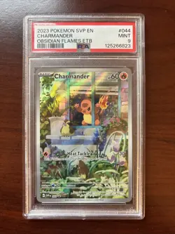Pokemon Charmander Obsidian Flames ETB SVP EN 044 PSA 9 Mint - Image 1