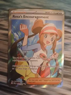 POKEMON Rosa's Encouragement 114/088 ULTRA RARE FULL ART TRAINER Perfect Order - Image 1