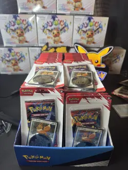 Pokemon Destined Rivals EEVEE PROMO Blister Pack X4 - Image 1