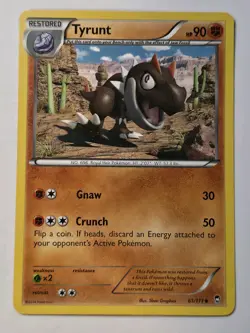 Pokemon TCG Tyrunt 61/111 XY Furious Fists Regular Uncommon NM - Image 1