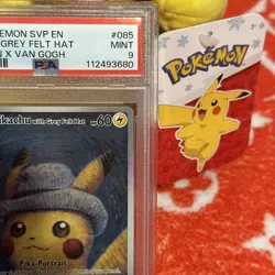 2023 POKEMON SVP EN PIKACHU/GREY FELT HAT POKEMON X VAN GOH 9 PSA MINT AUTHENTIC - Image 3