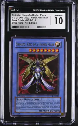 Yugioh! DCR-016 Shinato, King of a Higher Plane 1st Edition Ultra PSA/CGC 10 - Image 1