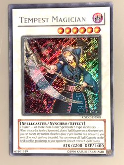 yugioh Tempest Magician CSOC-EN088 Secret Rare Unlimited Edition near mint - Image 2