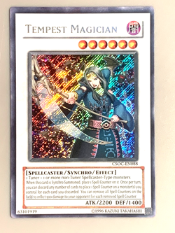 yugioh Tempest Magician CSOC-EN088 Secret Rare Unlimited Edition near mint - Image 3