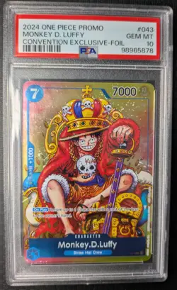 MONKEY D. LUFFY - CONVENTION EXCLUSIVE FOIL - P-043 - 2024 ONE PIECE PROMO - Image 1