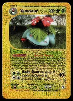 Venusaur 4/12 Reverse Holo Box Topper Jumbo Expedition Set Pokemon Card - Image 1
