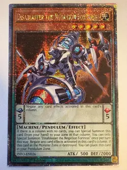 YUGIOH- Disablaster the Negation Fortress - INFO-EN026 - QCR - Quarter Century - Image 1