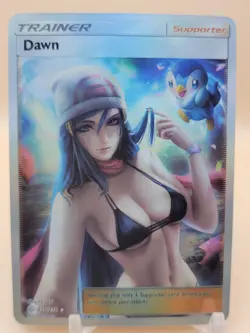 ❤ DAWN Trainer Pokemon Anime Waifu Card Girl Foil Doujin Holo ACG❤ - Image 1