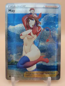 ❤ MAY Trainer Pokemon Anime Waifu Card Girl Foil Doujin Holo ACG❤ - Image 1
