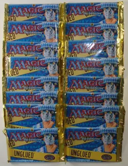 1998 Magic the Gathering MTG UNGLUED Factory Sealed Booster Pack of 10 Cards - Image 1