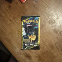 Pokemon Sun & Moon Team Up 3-Card Booster Pikachu & Zekrom GX Sealed New - Image 1