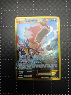 Pokemon TCG Gyarados EX 123/122 BREAKpoint Secret Rare Gold Card NM - Image 1
