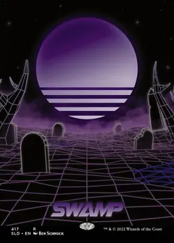 [1x] Swamp (417) - Hand-Drawn Near Mint, English Secret Lair MTG Magic - Image 1