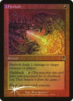 MTG FOIL Firebolt - Odyssey #193 - Image 1