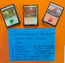 MTG Commander: *COMPLETE* pre-configured RED / GREEN Dinosaur deck ready to play - Image 1