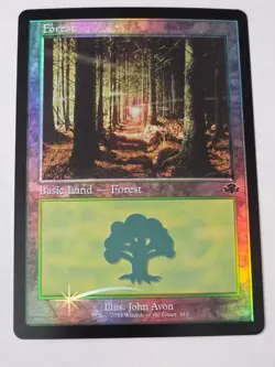 MTG - Forest FOIL Retro Frame - Dominaria Remastered DMR - Image 1