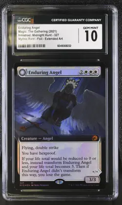 ENDURING ANGEL Innistrad: Midnight Hunt Extended Art Foil Mythic CGC 10 MTG - Image 1