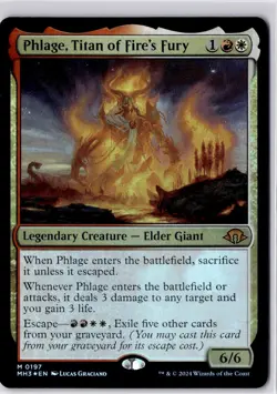 Phlage, Titan of Fire's Fury Modern Horizons 3 Foiln NM R 0197 - Image 1
