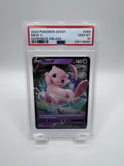 MEW V 069 PSA 10 - 2020 POKEMON SWORD & SHIELD DARKNESS ABLAZE - Image 1