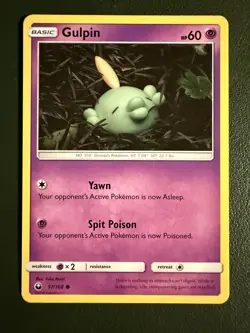 Pokemon TCG Gulpin 57/168 Celestial Storm Yuka Morii Near Mint - Image 1