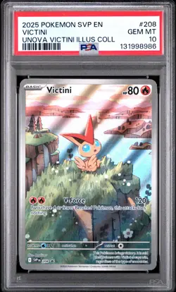 2025 POKEMON SVP PROMO UNOVA VICTINI ILLUSTRATION COLLECTION #208 VICTINI PSA 10 - Image 1