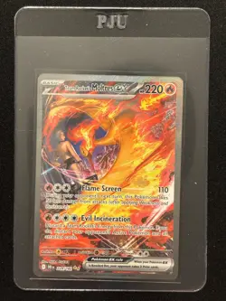 Pokemon TCG Team Rockets Moltres EX Card 229/182 Destined Rivals - Image 3