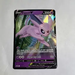 Espeon v SWSH201 Sword & Shield Promo Pokemon TCG Near Mint Condition - Image 1