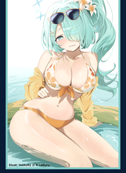 Blue Archive Tsuchinaga Hiyori [swimsuit] Doujin Card Sleeve Protector - Image 1