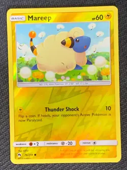 Mareep 76/214 Common Reverse Holo Pokemon TCG SM Lost Thunder - Image 1