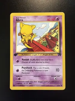 Abra 49/82 Team Rocket 1st Edition Pokemon - Image 1