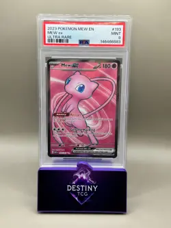 Mew ex 193/165 PSA 9 Ultra Rare Pokemon 151 EN Full Art Slab - Image 1
