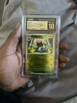 CGC 10 Pristine Ivysaur Poke Ball Reverse Holo 002/165 Pokemon 151 sv2a Pokemon - Image 1