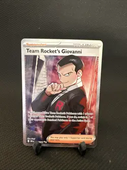 Pokemon TCG Destined Rivals Team Rockets Giovanni Card 225/182 - Image 1
