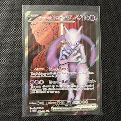 Pokemon TCG Team Rockets Mewtwo EX 213/182 Full Art Destined Rivals - Image 1