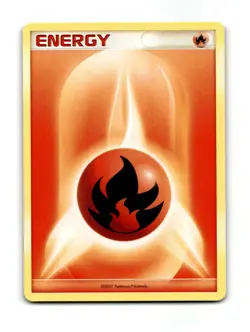 Fire Energy 2007 Unnumbered D/P Style Non-Holo Pokemon NM - Image 1