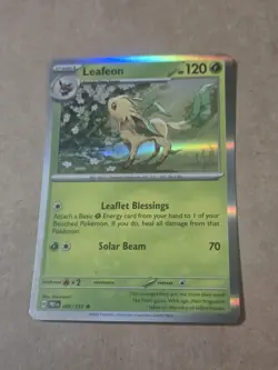 Pokemon Leafeon 005/131 Sv: Prismatic Evolutions Reverse Holo Rare 120HP - Image 1