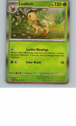 Pokemon Prismatic Evolutions #005/131 Leafeon Reverse Holo - Image 1