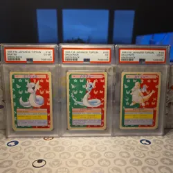 PSA 4 Dragonite 149 Pokemon Topsun Japanese 1997 Green Back (Sequential!!) 3pcs! - Image 1