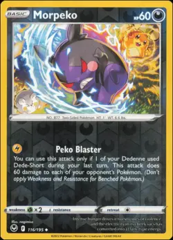 Pokemon - Morpeko #116/195 - SWSH12: Silver Tempest Reverse Holo - Image 1