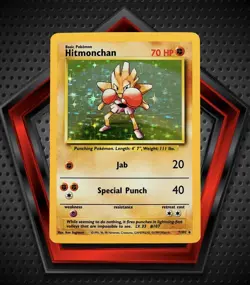 Hitmonchan 1999 Pokemon Base Set Holo Rare 7/102 TCG NM - Image 1