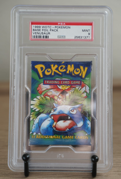 PSA 9 Pokemon TCG Base Set Unlimited Booster Pack Venusuar Artwork WOTC 1999 - Image 1