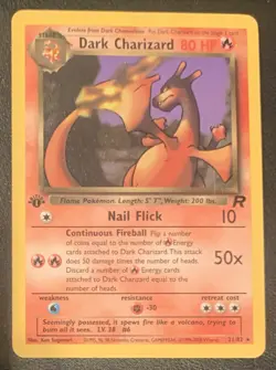 Dark Charizard 21/82 Team Rocket WOTC Non-Holo - 1st Edition - Pokemon TCG - MP - Image 1