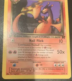Dark Charizard 21/82 Team Rocket WOTC Non-Holo - 1st Edition - Pokemon TCG - MP - Image 3