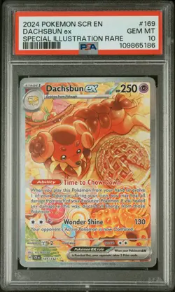 2024 POKEMON SCR EN-STELLAR CROWN SPECIAL ILLUSTRATION RARE DACHSBUN EX PSA 10 - Image 1