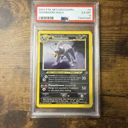 Pokemon Neo Discovery Houndoom 4/75 Holo PSA 6 EX-MT! NICE SWIRL-WOTC! - Image 2