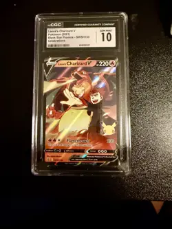 Lance’s Charizard V SWSH133 – 2021 Pokemon Black Star Promo – CGC 10 - Image 1