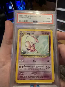 2001 POKEMON NEO DISCOVERY #1 ESPEON-HOLO PSA 9 - Image 1